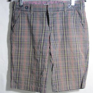 Express Women Brown Plaid Bermuda Size 2